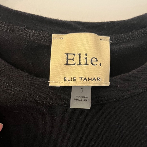 Elie Tahari Black Puff Sleeve Shirt - Picture 3 of 6